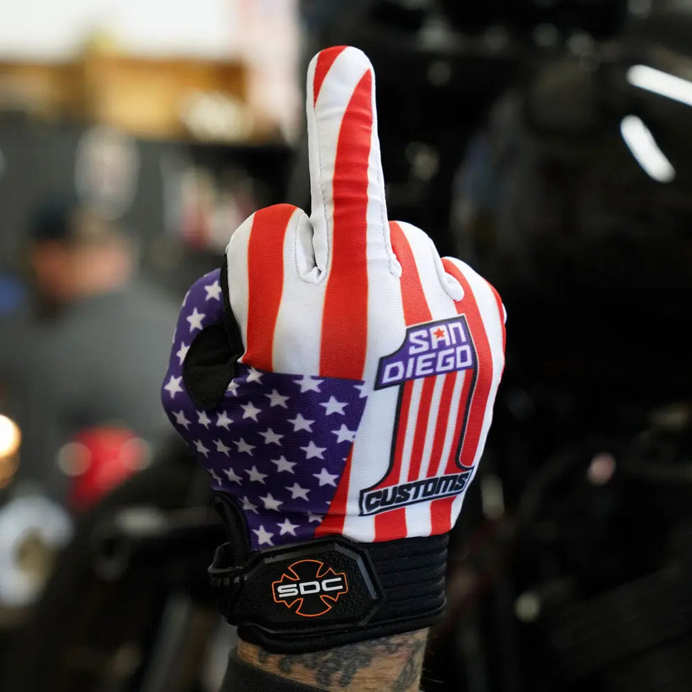 SDC MOTO GLOVES - NUMBER 1 - San Diego Customs