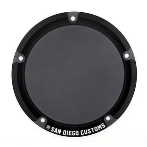 Twin Cam Derby Cover - Logo - San Diego Customs