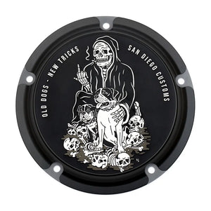 Twin Cam Derby Cover - OLD DOGS - San Diego Customs