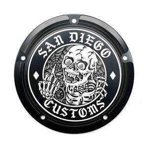 Twin Cam Derby Cover - SKIPPER - San Diego Customs